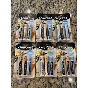 New ChapStick Set of 6 Vanilla Favorites Mint, Ice Cream & Cupcake 3 Packs